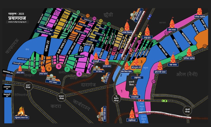 Allahabad Kumbh Mela map